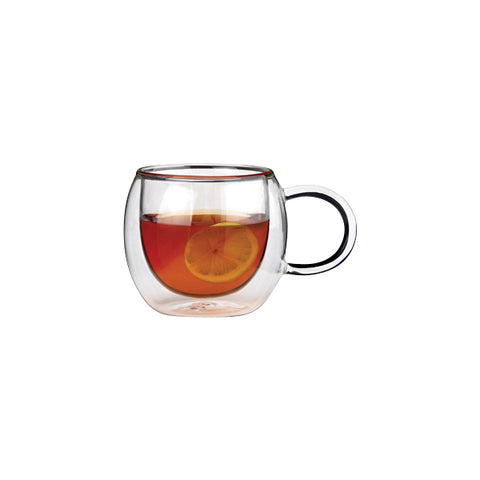 Athena LEXI DOUBLE WALL GLASS-220ml W/HANDLE (2pcs/Pack) (Set)