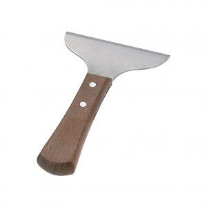 Chef Inox SCRAPER-GRILL S/S 110x190mm O.A WOOD HANDLE