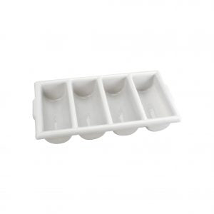 Chef Inox CUTLERY BOX-4-COMP WHITE