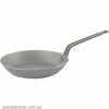 CHEF INOX ROUND FRYPAN BLACK STEEL 320x50mm/3.0mm gauge