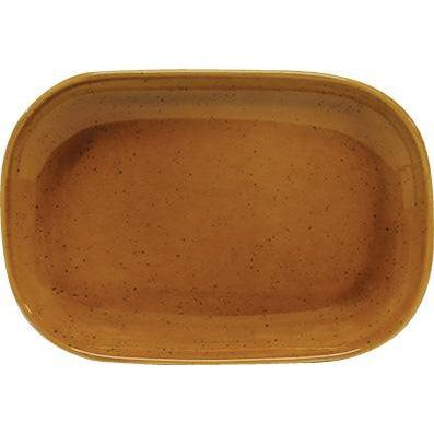 tablekraft ARTISTICA RECTANGULAR PLATE, COUPE 240x160mm HAZELNUT
