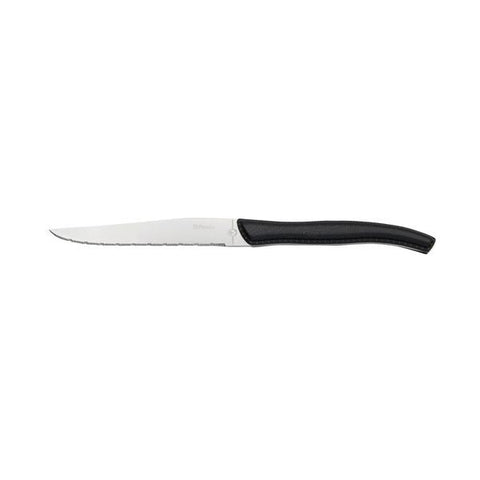 Amefa  FAUX LEATHER STEAK KNIFE-BLACK HDL  (Doz) - Discontinued