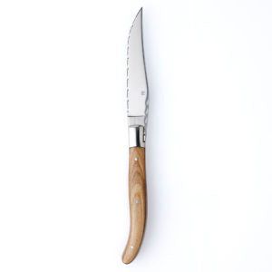 Tablekraft PARIS STEAK KNIFE-Stainless Steel WOOD PAKAWOOD POINTED TIP (x12)