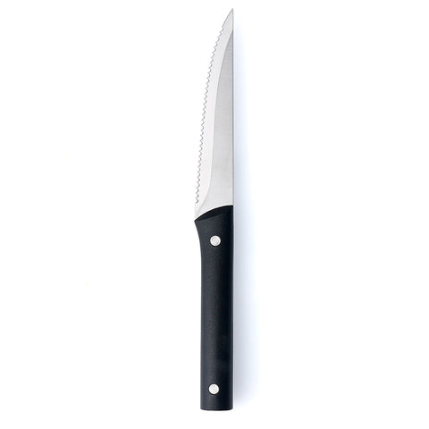 Tablekraft TEMPO STEAK KNIFE-Stainless Steel BLACK HANDLE POINTED TIP