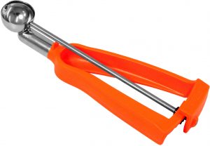 Bonzer ICE-CREAM SCOOP-No.100 ORANGE HANDLE LITEGRIP "BONZER"