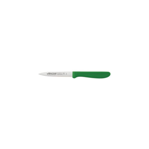 Arcos GENOVA PARING KNIFE GREEN HANDLE-100mm | SERRATED  (Each)