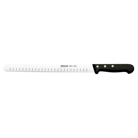 Arcos UNIVERSAL SALMON KNIFE-300mm, SERRATED, WIDE BLADE BLACK HANDLE (Each)