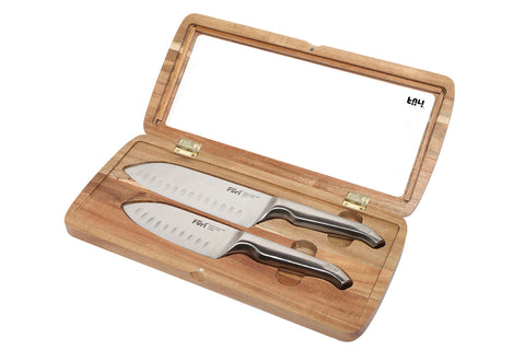 Furi Knives FURI-ACACIA EAST/WEST 2PC SANTOKU KNIFE SET, 17/13CM (41354)