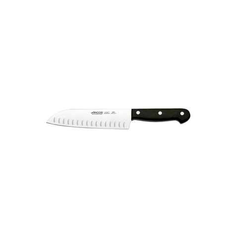 Arcos UNIVERSAL SANTOKU KNIFE-170mm, GRANTON EDGE BLACK HANDLE (Each)