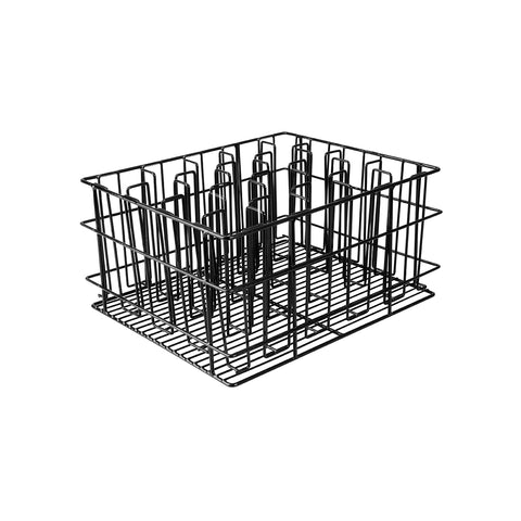 BLACK PVC -20 COMP. GLASS BASKET-430x355x215mm (x5)