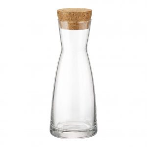 Bormioli Rocco YPSILON CARAFE WITH CORK LID 1.0lt (1.25001MSA) (x6)