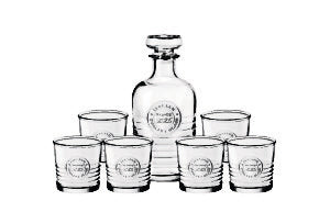 Bormioli Rocco OFFICINA1825-TUMBLER AND DECANTER SET CLEAR 7PC (5.40625SO) Set