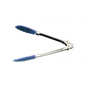 Chef Inox TONG-UTILITY 180mm SILICONE HEAD-BLUE