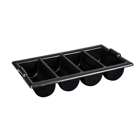 Trenton  CUTLERY BOX-4 COMP., 530x325x100mm BLACK (Each)