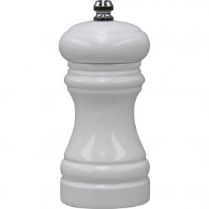 Chef Inox MILL-SALT/PEPPER-WHITE WOOD CERAMIC GEAR 115mm "CAFE"