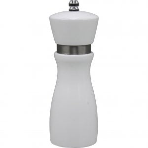 Chef Inox MILL-SALT/PEPPER-WHITE WOOD CERAMIC GEAR 155mm "MONDO"