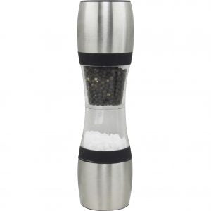 Chef Inox MILL-SALT/PEPPER-ACYRLIC/Stainless Steel CERAMIC GEAR 230mm "DUAL"