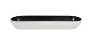 Zicco Melamine  DUSK OVAL BOWL BLACK/WHITE 530x160x70mm