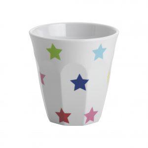 JAB JAB MULTICOLOUR STARS ON WHITE TUMBLER 300ml (x12)