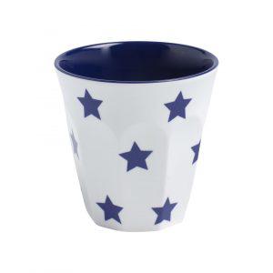 JAB JAB NAVY BLUE STARS ON WHITE TUMBLER 90mm 300ml (x12)