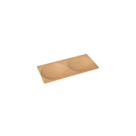 Design En Bouche  DIVIDED BAMBOO ROUND DISH-120x60mm | 8pcs/Pack) BAMBOO (Pack)