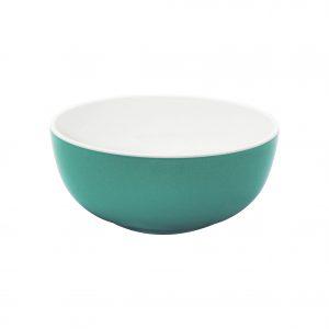 JAB GELATO-EMERALD GREEN/WHITE ROUND BOWL 150x60mm (x6)