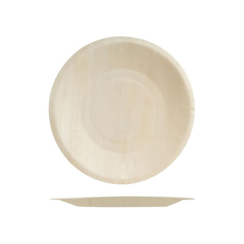 Design En Bouche  ROUND PLATE WIDE RIM-190mm Ø | 10pcs/Pack BIO WOOD (Pack)