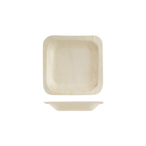 Design En Bouche  SQUARE PLATE-115x115mm | 10pcs/Pack BIO WOOD (Pack)