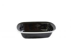 JAB JAB VINTAGE BLACK/WHITE RIM ENAMEL LOOK RECT SERVER 200x145m (x6)