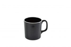 JAB JAB VINTAGE BLACK/WHITE RIM ENAMEL LOOK MUG  80x85mm (x6)