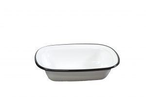 JAB JAB VINTAGE WHITE/BLACK RIM ENAMEL LOOK RECT SERVER 200x145m (x6)