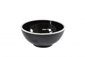 JAB JAB VINTAGE BLACK/WHITE RIM ENAMEL LOOK ROUND BOWL 150x70mm (x6)