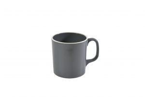 JAB JAB VINTAGE GREY/WHITE RIM ENAMEL LOOK MUG  80x85mm (x6)