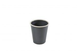 JAB JAB VINTAGE GREY/WHITE RIM ENAMEL LOOK TUMBLER 80x90mm (x6)