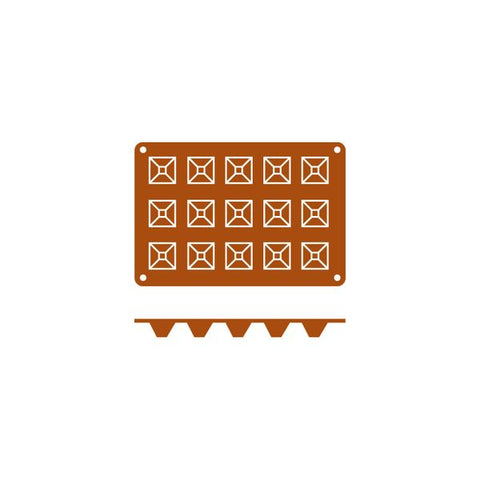 Frenti SILICON SILICON MOULD-PYRAMID | 15-CUP  (Each)