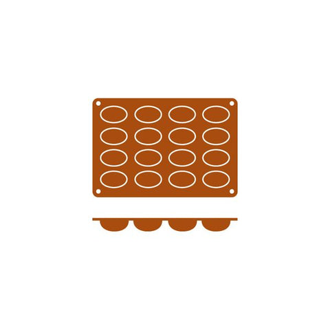 Frenti SILICON SILICON MOULD-OVAL | 16-CUP  (Each)