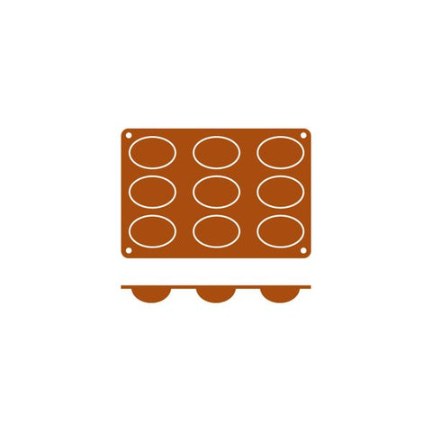 Frenti SILICON SILICON MOULD-OVAL | 9-CUP  (Each)