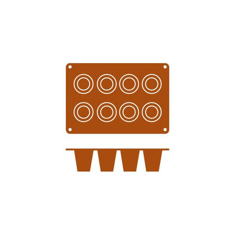 Frenti SILICON SILICON MOULD-GRANDE BABA | 8-CUP  (Each)