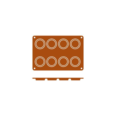Frenti SILICON SILICON MOULD-FLORENTINO | 8-CUP  (Each)