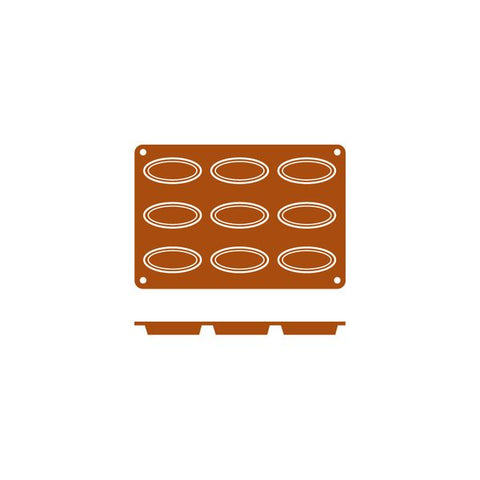 Frenti SILICON SILICON MOULD-BARQUETA | 9-CUP  (Each)