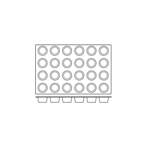 Frenti Prof SILICON MOULD-MUFFIN, 24-CUP, CUP SIZE: 69x39mm/122ml  (Each)