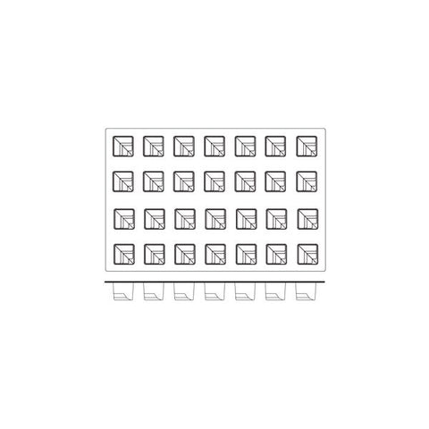 Frenti Prof SILICON SILICON MOULD-SWEET CORNER, 28-CUP, CUP SIZE: 52x52x51mm/102ml  (Each)