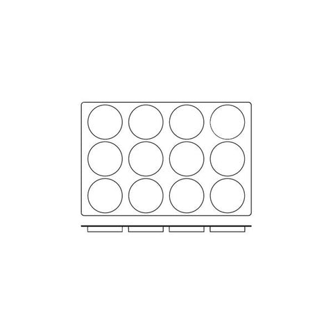 Frenti Prof SILICON SILICON MOULD-DISCO, 12-CUP, CUP SIZE: 120x22mm/120ml  (Each)