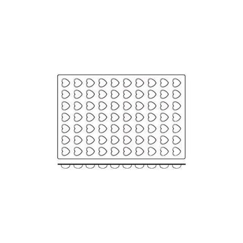 Frenti Prof SILICON SILICON MOULD-MINI CUORI, 70-CUP, CUP SIZE: 36x39x16mm/11ml  (Each)