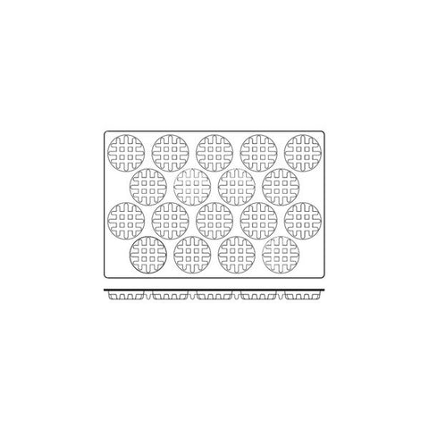 Frenti Prof SILICON SILICON MOULD-WAFFLE, 18-CUP, CUP SIZE: 90x24mm/107ml  (Each)