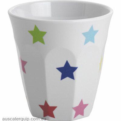JAB JAB MULTICOLOUR STARS ON WHITE TUMBLER 300ml (x12)