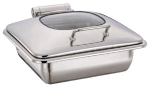 Chef Inox ULTRA CHAFER-Stainless Steel, RECT, 2/3 SIZE W/GLASS LID