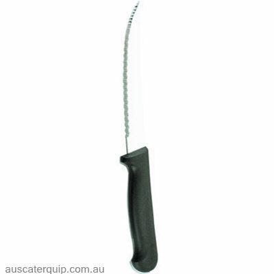 Tablekraft STEAK KNIFE-Stainless Steel BLACK HANDLE POINTED TIP DOZ