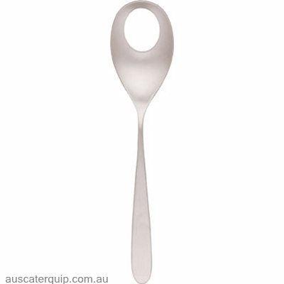 Tablekraft SERVING SPOON W/HOLE 18/10 ALASKA SATIN