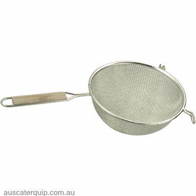 Metaltex STRAINER-FINE TIN MESH 160mm WOOD HDL - discontinued